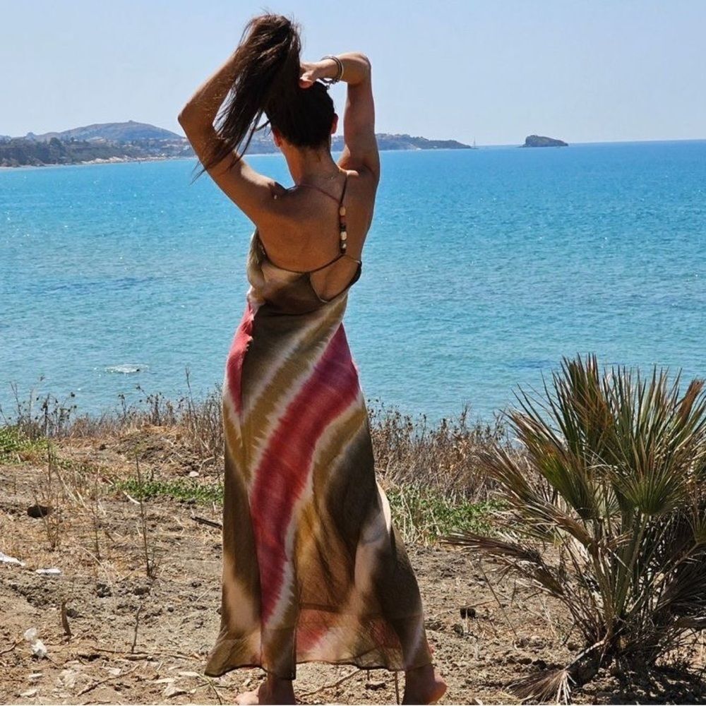 Zara tie dye midi slip dress NWT - Picture 10 of 16
